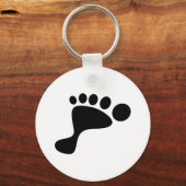Zwarte voetafdruk sleutelhanger (Voorkant)