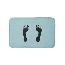 Zwarte voetafdrukken (blauw)