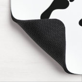 zwarte voetafdrukken muismat (Hoek)