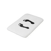 Zwarte voetafdrukken (wit) badmat (Gekanteld)