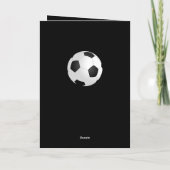 Zwarte Voetbal Foto Verjaardag Kaart (Achterkant)