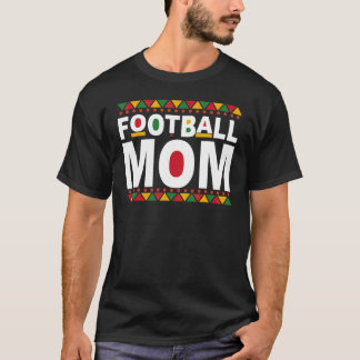 Zwarte Voetbal Moeder Team Afro-Amerikaanse Voetba T-shirt