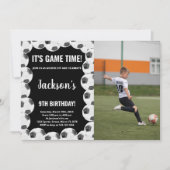 Zwarte Voetbal-uitvindingen met foto Kaart (Voorkant)