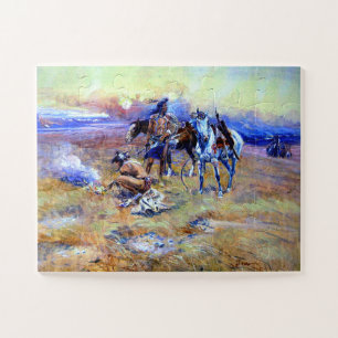 Zwarte Voeten Buffel Range Charles M Russell 1905 Legpuzzel