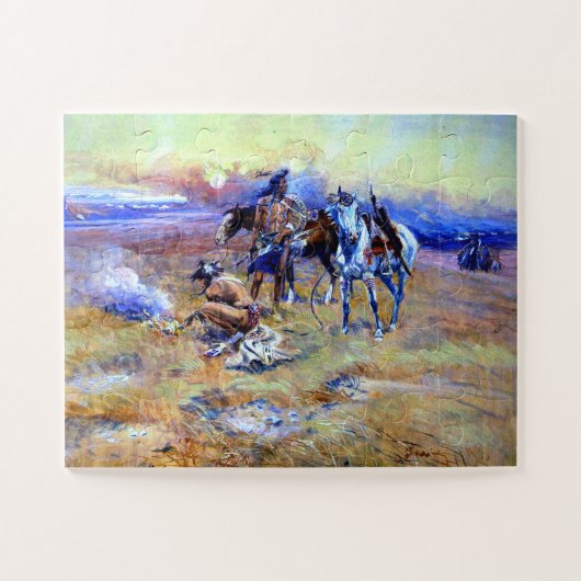 Zwarte Voeten Buffel Range Charles M Russell 1905 Legpuzzel (Horizontaal)