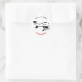 Zwarte voeten FRET- Bedreigde dieren - USA Ronde Sticker (Tas)