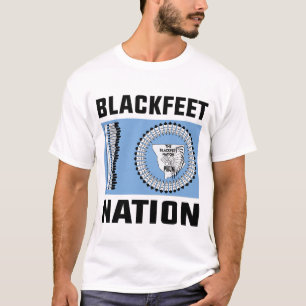 Zwarte voeten indianen, De Blackfeet natie vlag T-shirt