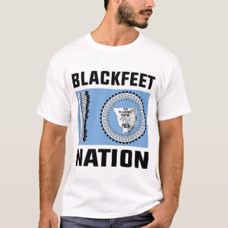 Zwarte voeten indianen, De Blackfeet natie vlag T-shirt