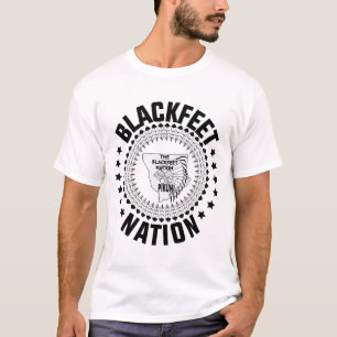 Zwarte voeten natievlag - Zwarte voeten indianen T-shirt