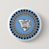 Zwarte voeten Nation Ronde Button 5,7 Cm (Voorkant)