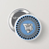 Zwarte voeten Nation Ronde Button 5,7 Cm (Voorkant /achterkant)