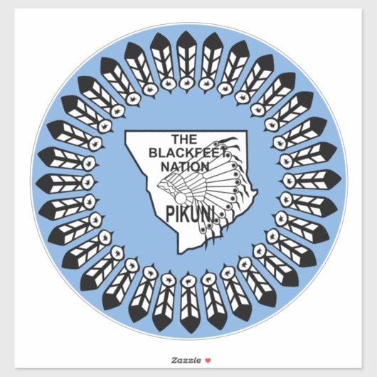 Zwarte voeten Nation Sticker (Vel)