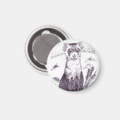 Zwarte voetfret - magneet (Voorkant / Achterkant)