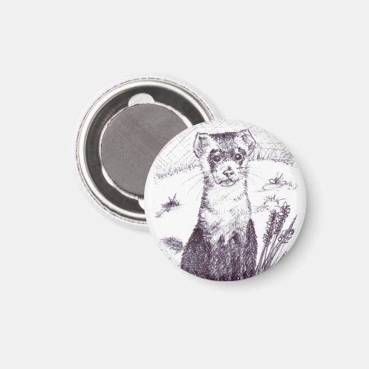 Zwarte voetfret - magneet (Voorkant / Achterkant)