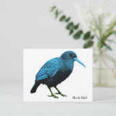 Zwarte Vogel Briefkaart (Staand voorkant)