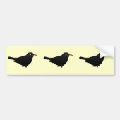 Zwarte vogel bumpersticker (Voorkant)