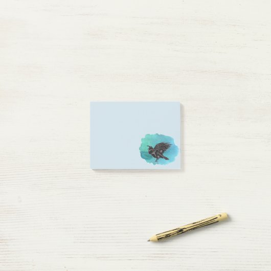 Zwarte vogel de Raven Post-it® Notes (Op bureau)