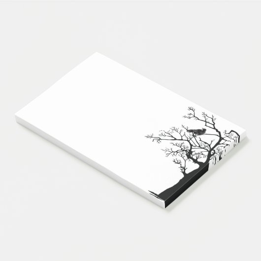 Zwarte vogel De Raven Sticky Post-it® Notes (Schuin)