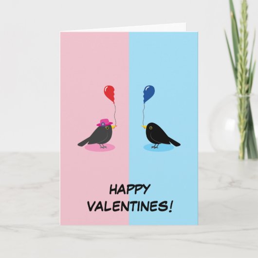 Zwarte Vogel Die Je Andere Helft Vindt Kaart (Voorkant)