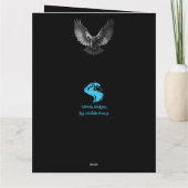 Zwarte Vogel Halloween Kaart (Achterkant)