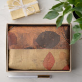 Zwarte vogel herfstbladeren kunstwerk Decoupage Tissuepapier (Geschenk)