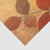 Zwarte vogel herfstbladeren kunstwerk Decoupage Tissuepapier (Detail)