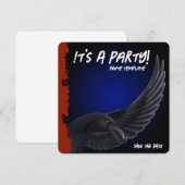 Zwarte Vogel Partij Zonsondergang Raaf Kaart (Voorkant / Achterkant)