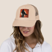 Zwarte Vogel Silhouet Zon Thunder_Cove Trucker Pet (In situ)