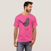 Zwarte vogel t-shirt (Voorkant volledig)