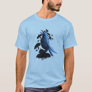 Zwarte vogel t-shirt