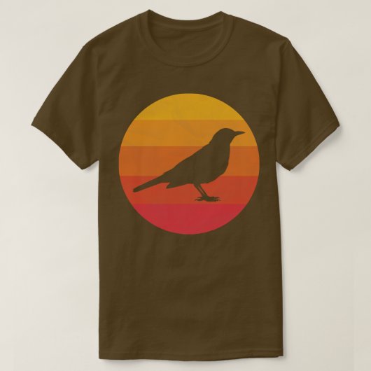 Zwarte vogel t-shirt (Design voorkant)
