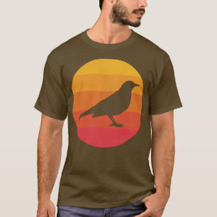 Zwarte vogel t-shirt