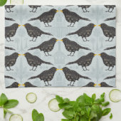 Zwarte Vogel theedoek (Gevouwen)