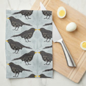 Zwarte Vogel theedoek (Quarter Fold)