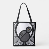 Zwarte Vogel Tote Bag (Achterkant)