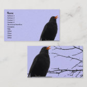 Zwarte vogel visitekaartje (Voorkant / Achterkant)
