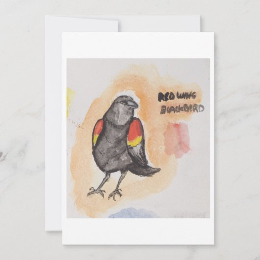 Zwarte Vogel Wenskaart Kaart (Voorkant)
