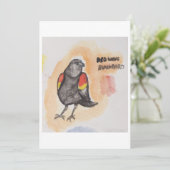 Zwarte Vogel Wenskaart Kaart (Staand voorkant)
