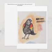 Zwarte Vogel Wenskaart Kaart (Voorkant / Achterkant)