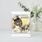  zwarte vogeldoos briefkaart (Staand voorkant)