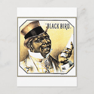  zwarte vogeldoos briefkaart