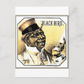  zwarte vogeldoos briefkaart (Voorkant)