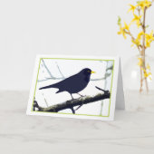 Zwarte-vogelkaart Kaart (Gele Bloem)
