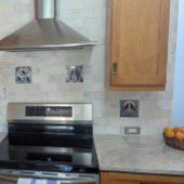 Zwarte vogels Art Nouveau Vogel Art Deco BlackBird Tegeltje