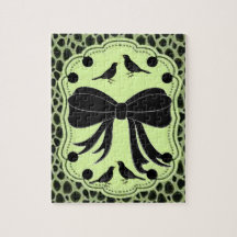 zwarte vogels bogen groene puzzel iedereen