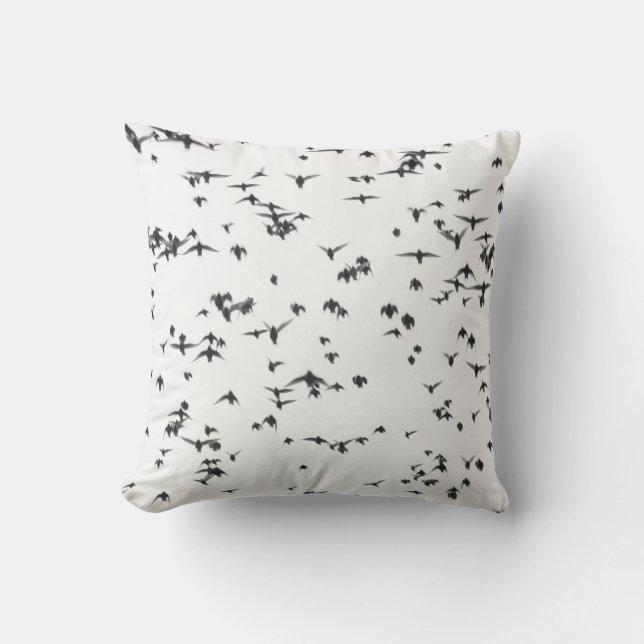 ZWARTE VOGELS DIE OP SKY VLIEGEN KUSSEN (Voorkant)