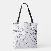 ZWARTE VOGELS DIE OP SKY VLIEGEN TOTE BAG (Achterkant)
