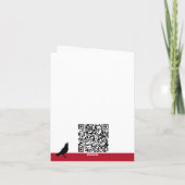 Zwarte vogels Droog kerstmis Feestdagen Kaart (Achterkant)