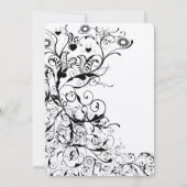 Zwarte vogels en zwitserse bruiloft kaart (Achterkant)