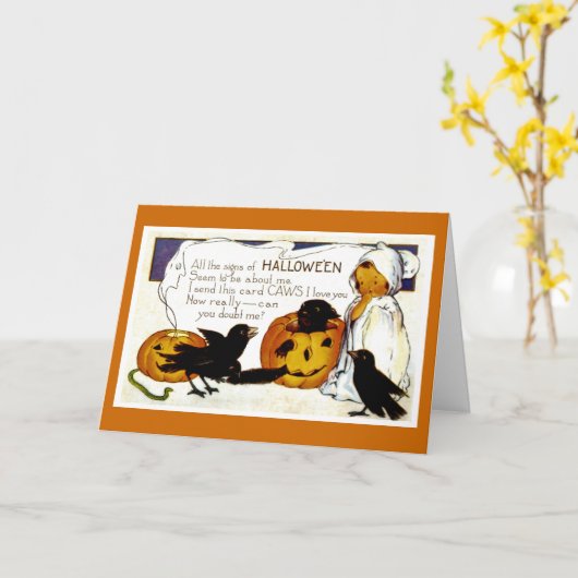 Zwarte vogels kaart (Gele Bloem)